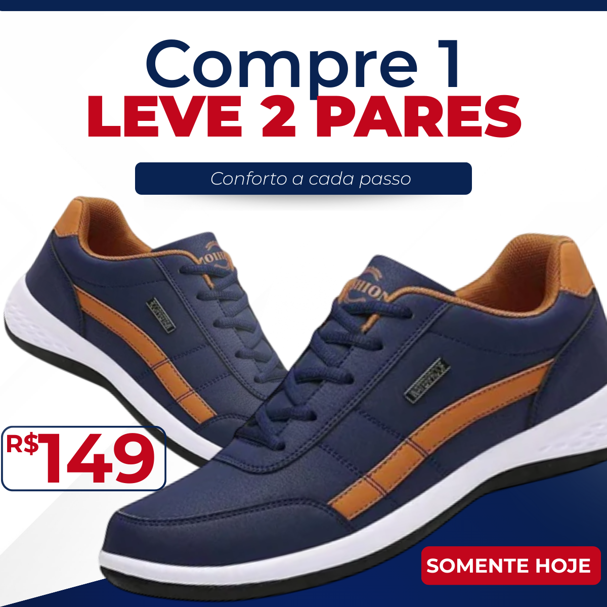 [COMPRE 1, LEVE 2] OrthoX – Tênis de Conforto Ergonômico para Alívio da Dor – Unissex